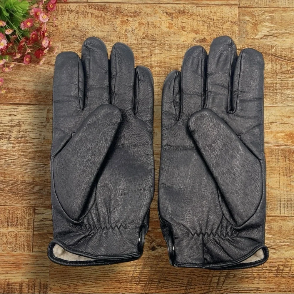 FOWNES Women's Leather Sherpa Lined Gloves Size Large
